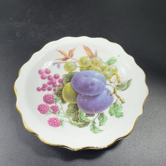 Royal Standard Fine Bone China England Dish Plate Fruit Set 2 Gold Edge 4inch - Picture 8 of 14